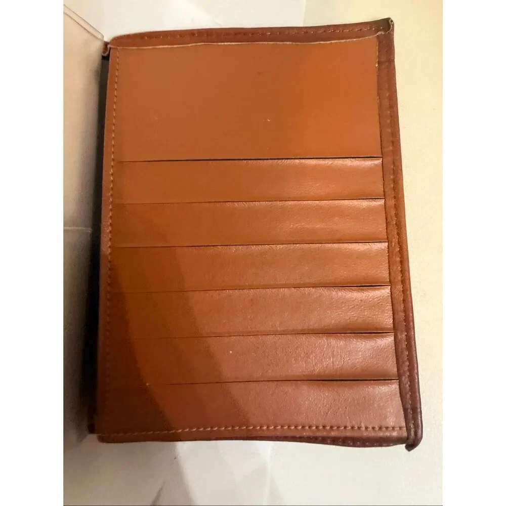 Prince Gardner Unisex Cowhide Leather Bi-fold Card Holder Wallet Tan OS NWOT